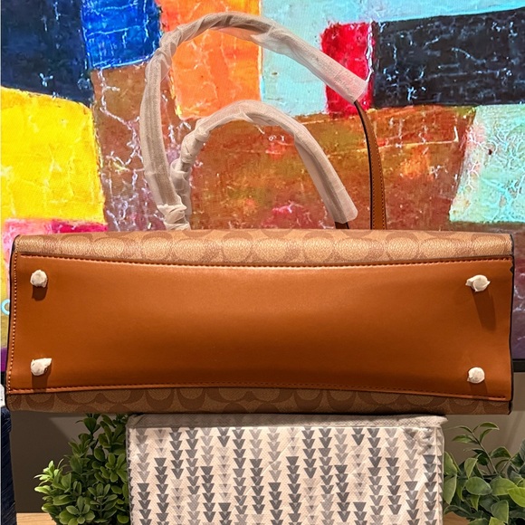 Coach Tan Signature Tote Bag - Picture 2 of 7